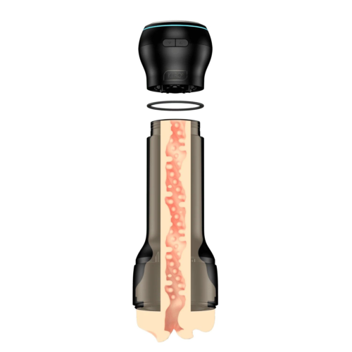 Набор PowerBlow Feel Stroker Mouth: мастурбатор-ротик и интерактивная насадка - 1
