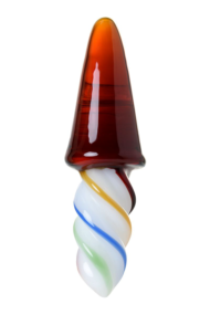 Коническая стеклянная анальная втулка Sexus Glass - 16 см. - 1