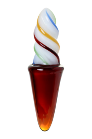 Коническая стеклянная анальная втулка Sexus Glass - 16 см. - 2