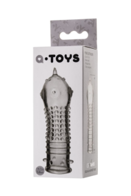 Прозрачная закрытая насадка на пенис TOYFA A-Toys - 14,7 см. - 2
