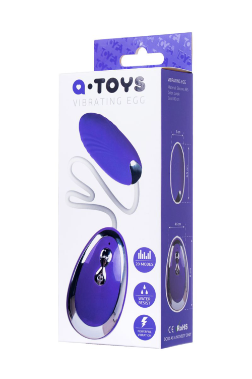 Фиолетовое виброяйцо A-Toys - 6,5 см. - 6