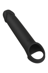 Черная насадка-удлинитель с вибрацией Vibrating Extender With Remote - 1