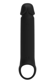 Черная насадка-удлинитель с вибрацией Vibrating Extender With Remote - 2
