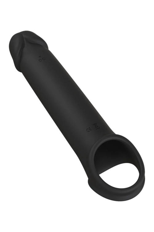 Черная насадка-удлинитель с вибрацией Vibrating Extender With Remote - 1