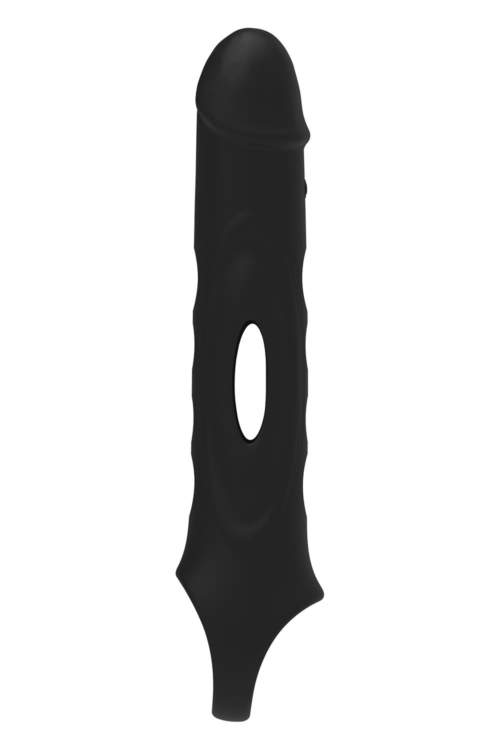 Черная насадка-удлинитель Vibrating Extender With Remote с вибрацией - 3