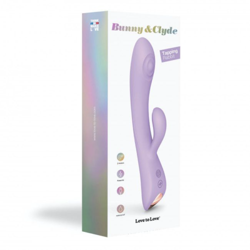 Сиреневый вибратор-кролик Bunny Clyde - 22,5 см. - 7