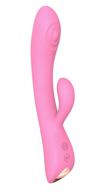 Розовый вибратор-кролик Bunny Clyde - 22,5 см.