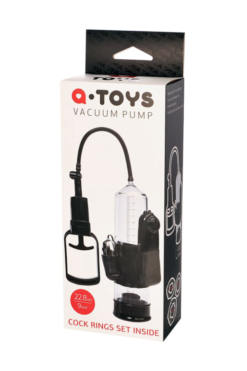 Вакуумная помпа A-toys с вибропулей и эрекционными кольцами - 5