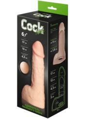 Телесный фаллоудлинитель с мошонкой Cock Next - 17 см. - 1