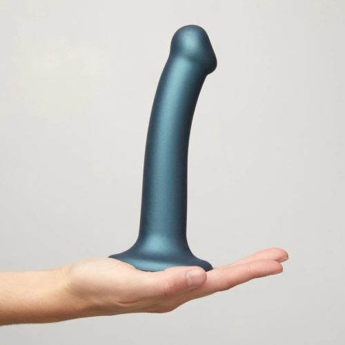 Голубой фаллоимитатор Mono Density Dildo Size M - 16 см. - 3