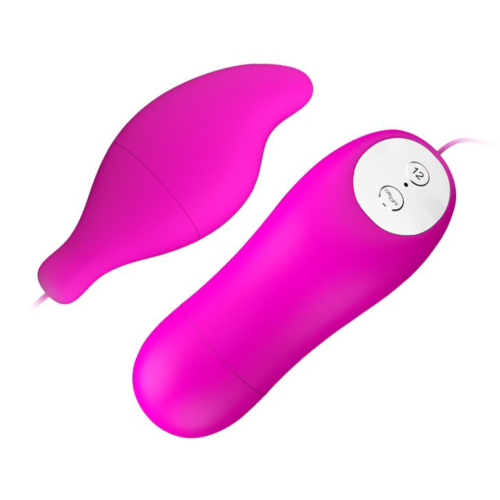 Лиловое виброяйцо Pleasure Shell в форме капли - 1