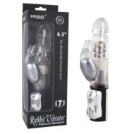Вибратор Classicle Rabbit Silver с ротацией - 24 см. - 0