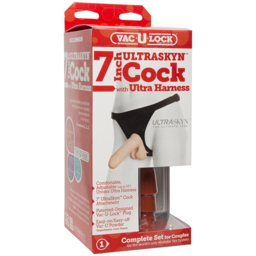 Трусики с насадкой Vac-U-Lock Set 7 ULTRASKYN Ultra Harness - 17,3 см. - 2