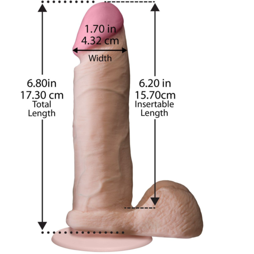 Реалистичный фаллоимитатор The Realistic Cock ULTRASKYN 6” на присоске - 17,3 см. - 3