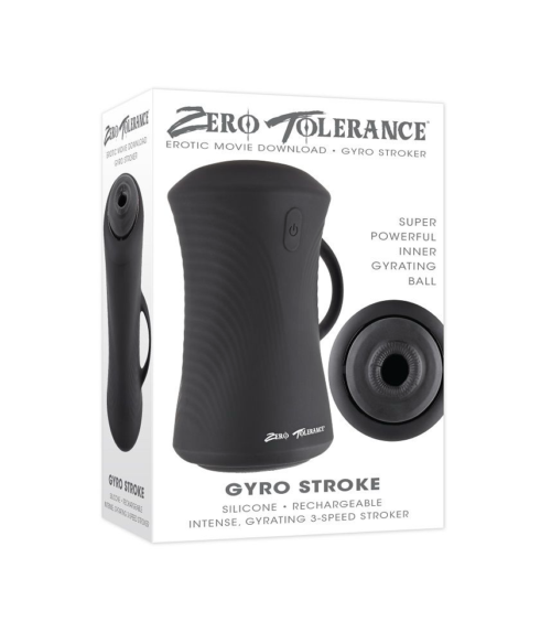 Черный вибромастурбатор с гироскопом Gyro Stroke - 7