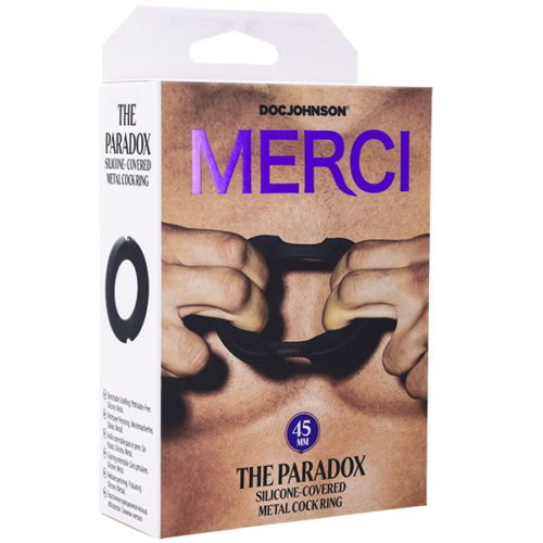 Черное эрекционое кольцо Merci The Paradox 45mm - 5