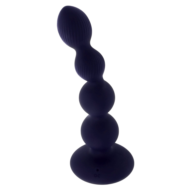 Фиолетовые анальные бусы с вибрацией и вращением Pleasure Orbit - 17,8 см. - 2