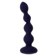 Фиолетовые анальные бусы с вибрацией и вращением Pleasure Orbit - 17,8 см. - 0