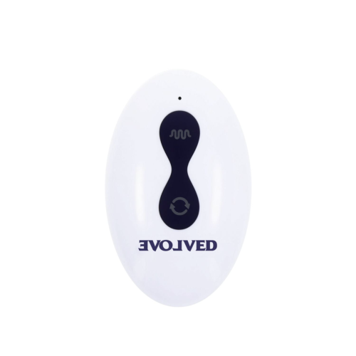 Фиолетовые анальные бусы с вибрацией и вращением Pleasure Orbit - 17,8 см. - 4