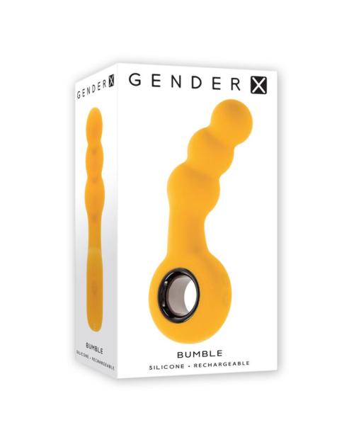 Желтая анальная вибропробка Bumble - 14,9 см. - 5