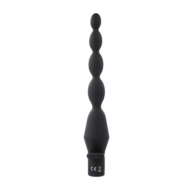Черная анальная елочка с вибрацией Vibrating Butt Beads - 22 см. - 1