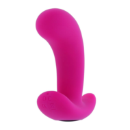 Розовый вибромассажёр простаты с пультом ДУ Hooking Up - 9,5 см. - 0