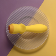 Желтая анальная вибропробка Mellow Yellow - 13,5 см. - 9