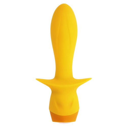 Желтая анальная вибропробка Mellow Yellow - 13,5 см. - 1
