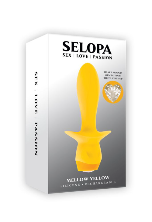 Желтая анальная вибропробка Mellow Yellow - 13,5 см. - 6