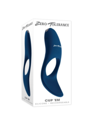 Синее эрекционное виброкольцо Cup ’Em - 6