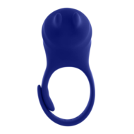 Синее эрекционное виброкольцо с клиторальной подушечкой и пультом ДУ Adjustable Fun Ring - 2