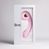 Розовый вибростимулятор точки G с нагревом Bendable Heating G-Spot Vibrator - 1