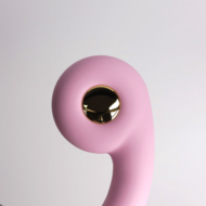 Розовый вибростимулятор точки G с нагревом Bendable Heating G-Spot Vibrator - 3