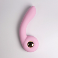 Розовый вибростимулятор точки G с нагревом Bendable Heating G-Spot Vibrator - 5
