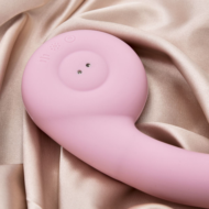Розовый вибростимулятор точки G с нагревом Bendable Heating G-Spot Vibrator - 9