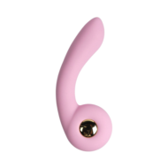 Розовый вибростимулятор точки G с нагревом Bendable Heating G-Spot Vibrator - 0