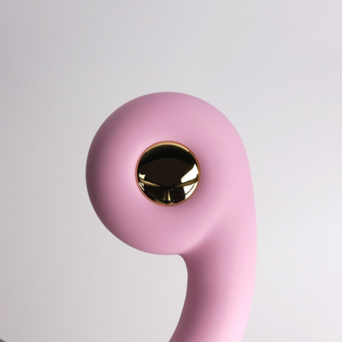 Розовый вибростимулятор точки G с нагревом Bendable Heating G-Spot Vibrator - 3