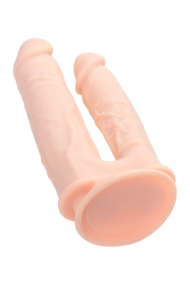 Телесный анально-вагинальный вибратор RealStick Silicone Jason M - 18 см. - 3