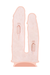 Телесный анально-вагинальный вибратор RealStick Silicone Jason M - 18 см. - 6