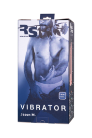 Телесный анально-вагинальный вибратор RealStick Silicone Jason M - 18 см. - 9