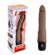 Коричневый вибромассажер 7 Realistic Vibrator - 20 см. - 5