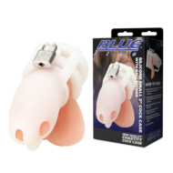 Белая клетка для пениса Silicone Small 2 in Cock Cage With Ball Divider - 1