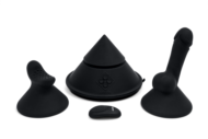 Конусный вибромассажер Cowgirl Cone с 2 насадками - 0