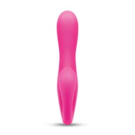 Розовый вибромассажер с клиторальным отростком Harmony Vibe - 16,8 см. - 3