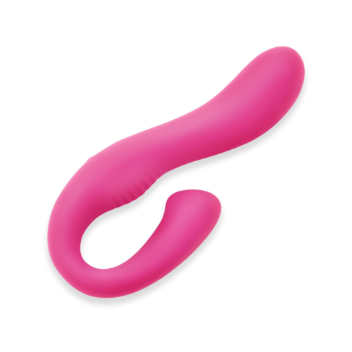 Розовый вибромассажер с клиторальным отростком Harmony Vibe - 16,8 см. - 4