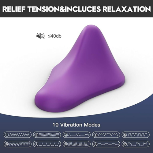 Фиолетовый треугольный вибромассажер Triangle Muscle Massager - 3