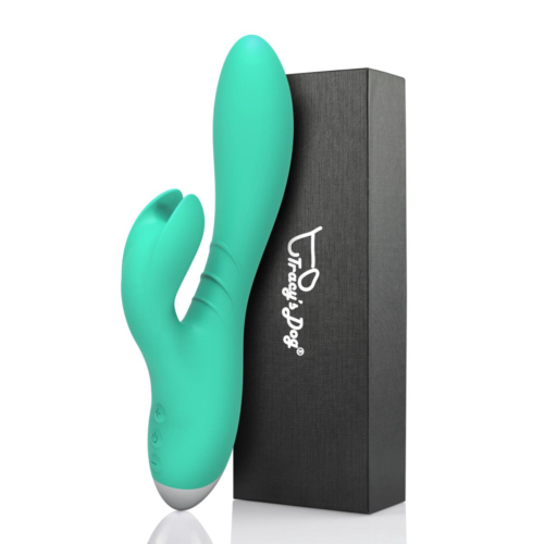 Зеленый вибратор-кролик Jade Rabbit Vibrator - 21,8 см. - 0