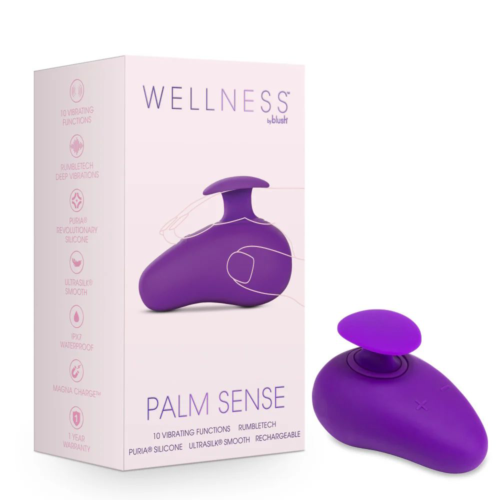 Фиолетовый клиторальный вибромассажер Palm Sense - 2