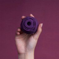 Фиолетовый вакуумный стимулятор Rose - 5
