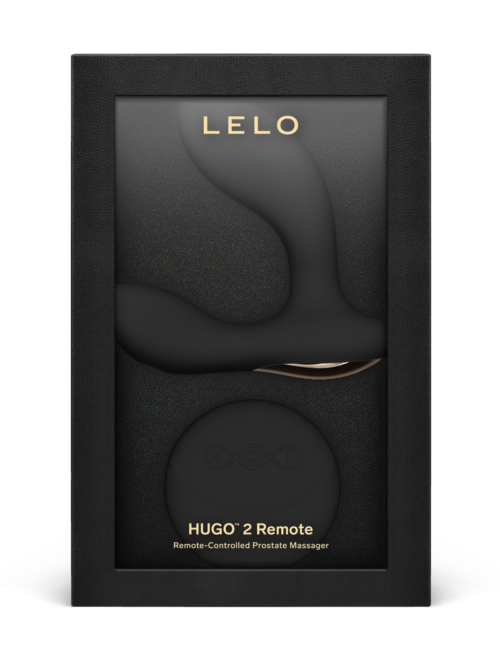 Черный вибромассажер простаты с пультом ДУ Hugo 2 Remote - 3
